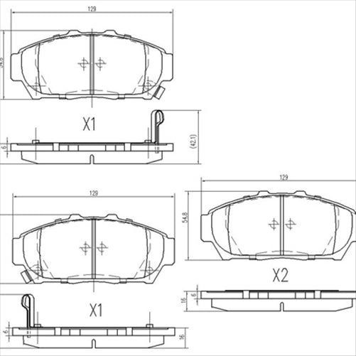 FRONT BRAKE PADS HONDA INTEGRA DB1292F