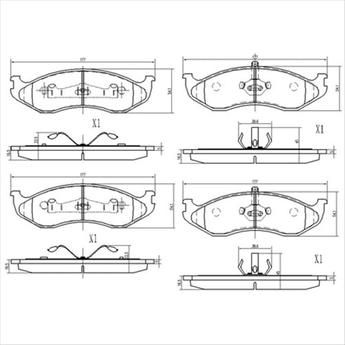 FRONT BRAKE PADS JEEP CHEROKEE KIA CARNIVAL DB1311F
