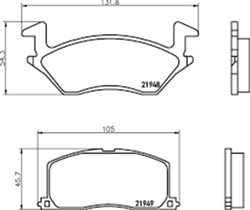XP FRONT DISC BRAKE PADS - TOYOTA STARLET EP82 89-