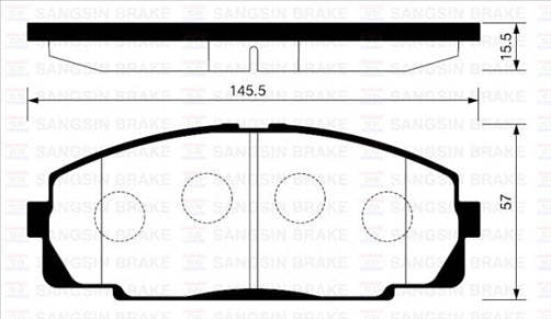 FRONT DISC BRAKE PADS - TOYOTA HIACE YH5# KZH1# 93 DB1328 E 042100
