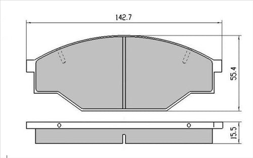 XP FRONT DISC BRAKE PADS - TOYOTA HILUX VZN85,VZN95 88-93