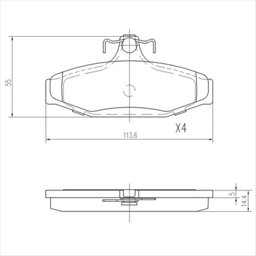 REAR BRAKE PADS GMC VN VP INCL CLUBSPORT DB1354F