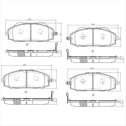 FRONT BRAKE PADS NISSAN PATROL 4X4 98- DB1361F