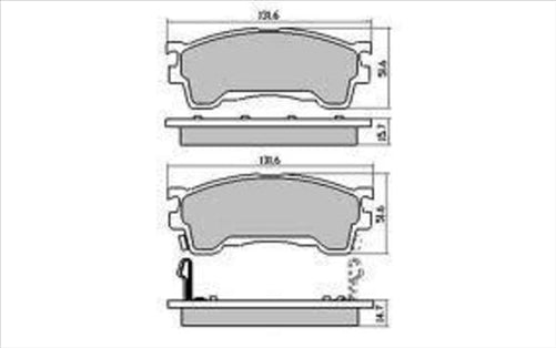 FRONT DISC BRAKE PADS - FORD / MAZDA 323 BJ 98-03 DB1362XP
