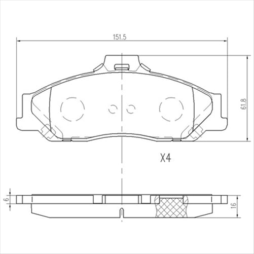FARGO FRONT BRAKE PADS MAZDA BOUNTY B2500 B2600 FORD COURIER