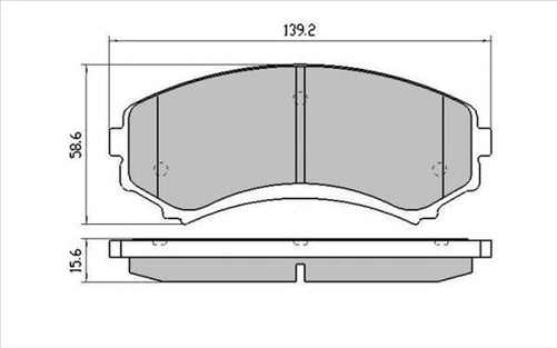 FRONT DISC BRAKE PADS - MAZDA E SERIES E2000 , E2500 82- DB1385XP