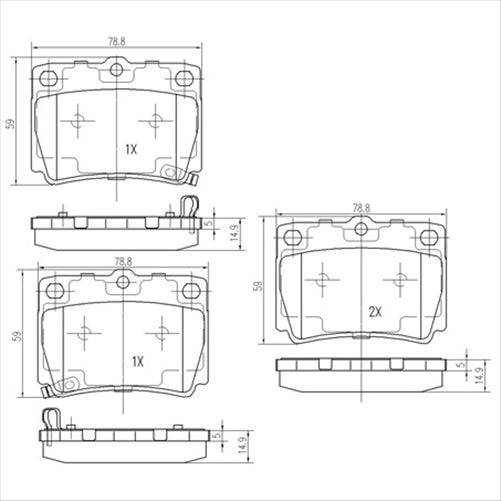 REAR BRAKE PADS MITSUBISHI CHALLENGER DB1390F