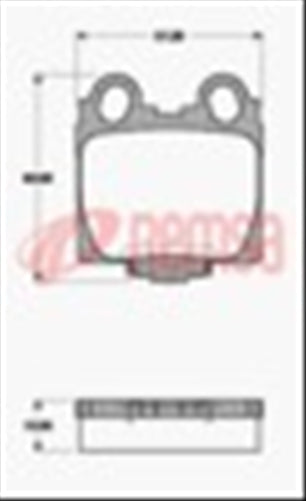 Remsa REAR DISC BRAKE PADS - TOYOTA CRESSIDA GX,JZX 01-04 DB1416 E