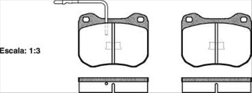 FRONT DISC BRAKE PADS - PEUGOET 504 505 ATE DB142 E 000102