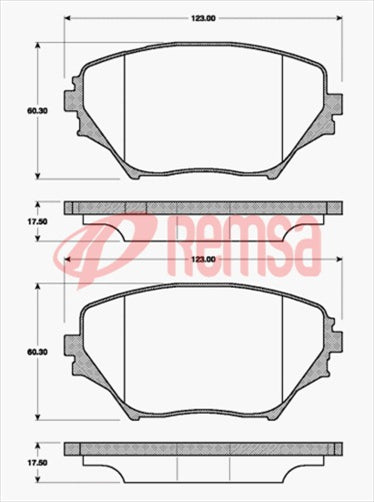 Remsa DB1432 UC FRONT DISC BRAKE PADS - TOYOTA RAV 4 ACA2# 00-06