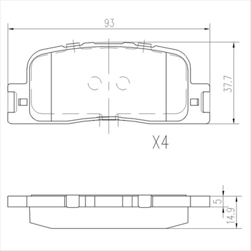 REAR BRAKE PADS TOYOTA CARMY CV30 CV31(769.0) DB1463F
