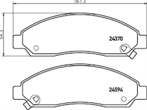 FRONT DISC BRAKE PADS - ISUZU D-MAX 02-08 DB1468XP