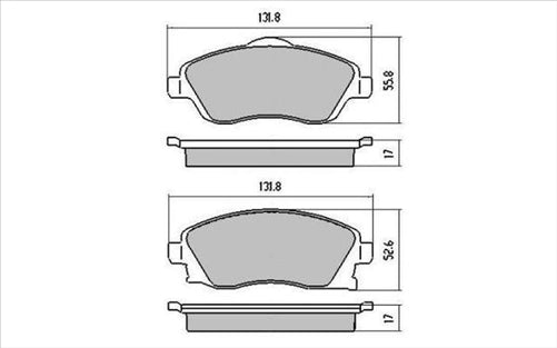 FRONT DISC BRAKE PADS - HOLDEN COMBO 01-11 DB1471XP