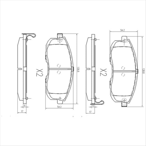 FRONT BRAKE PADS NISSAN PRIMERA SUZUKI SX4 DB1485F
