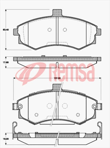 DB1503 UC FRONT DISC BRAKE PADS - HYUNDAI ELANTRA/MATRIX 01 - 089302UC