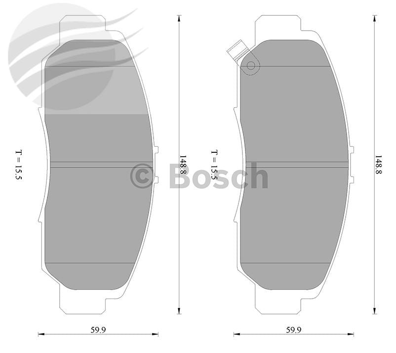 Brake Pad Fr Hon Civic Sedan Bosch Brake - Db1515bl