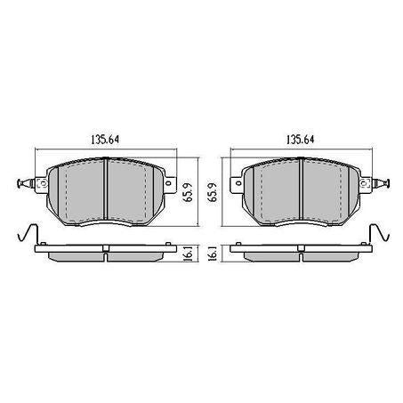 FRONT DISC BRAKE PADS - NISSAN MURANO Z50 03-05 DB1516XP