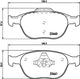 FRONT DISC BRAKE PADS - FORD FOCUS ST170 03- DB1666F