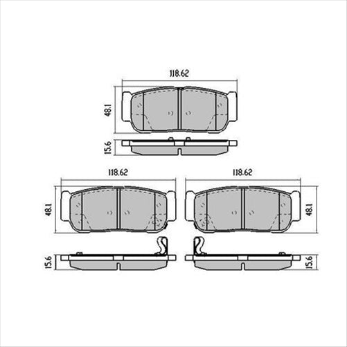 REAR BRAKE PADS KIA SORRENTO 2003- DB1673F