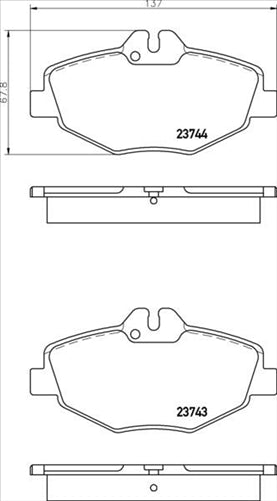 DB1675 E REAR DISC BRAKE PADS - FORD FAL FG 08-/TERRI 00- 111800