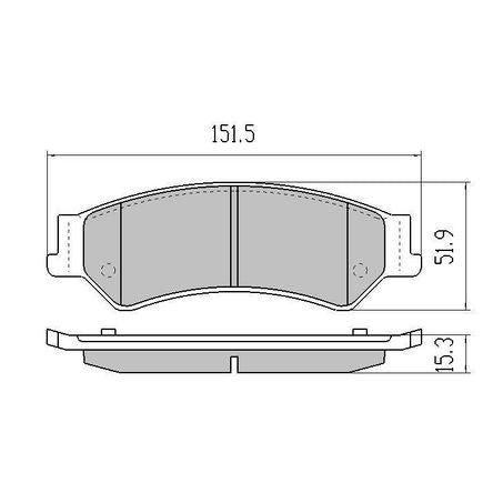 REAR DISC BRAKE PADS - FORD FALCON FG 08- / TERRITORY 00- DB1675XP