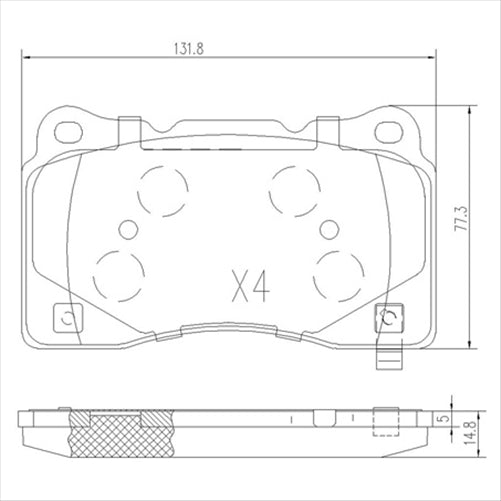 FRONT BRAKE PADS MITSUBISHI EVO 7 SUBARU WRX BREMBO DB1678FP