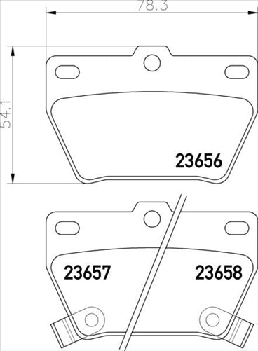 XP REAR DISC BRAKE PADS - TOYOTA RAV 4 ACA2# 03-06 SXA# 91-02