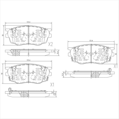 FRONT BRAKE PADS MAZDA 6 SEDAN ATENZA DB1682FP