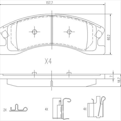 FRONT BRAKE PADS CHEROKEE GRAND CHEROKEE 2000- PR DB1716FP