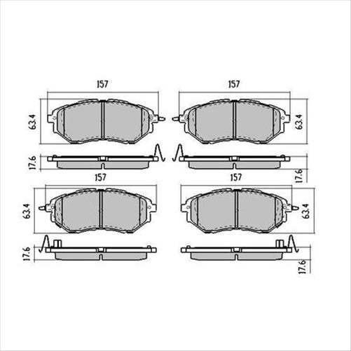 FRONT BRAKE PADS SUBARU LEGACY BP BL 03- (779.0 DB1722F