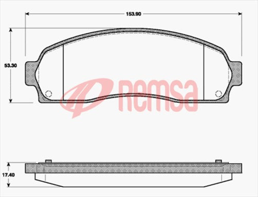 DB1730 UC FRONT DISC BRAKE PADS - FORD EXPLORER 01-04 080500UC