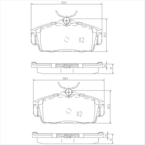 FRONT BRAKE PADS NISSAN PULSAR 01- (314.0) DB1761F