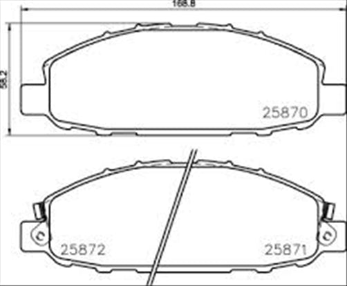 PROSELECT FRONT DISC BRAKE PADS - NISSAN URVAN E25 CERAMIC 06-