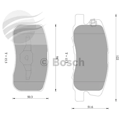 BOSCH BRAKE PAD FR MITSI COLT CJ RG 1.3 1.5 - DB1796BL