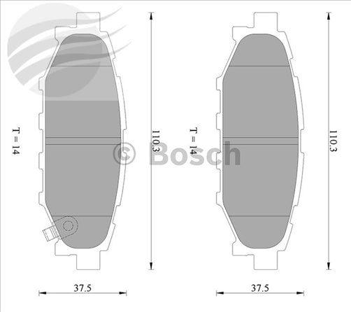Bosch REAR BRAKE PADS SUBARU FORESTER S13 DB1803BL