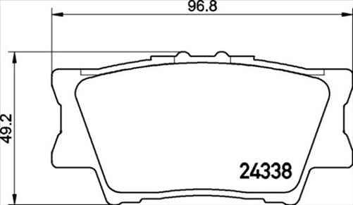 DB1832 UC REAR DISC BRAKE PADS - TOYOTA CAMRY ASV 50 12- 123100UC