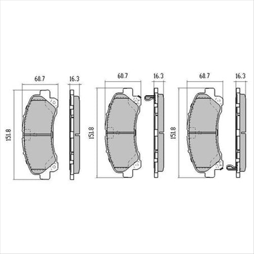 FRONT BRAKE PADS GMC HOLDEN COLORADO 2008- DB1841FP