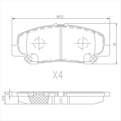 FRONT BRAKE PADS TOYOTA PREVIA ACR50 07- (922. DB1913FP