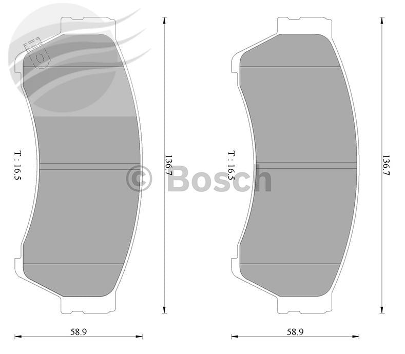 Bosch Brake Pad Front Set Mazda 6 Gh - Db1942bl