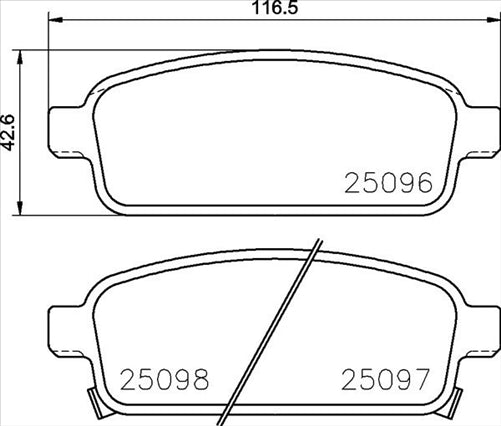 REAR DISC BRAKE PADS - HOLDEN CRUZE 09- DB1990 E 143202