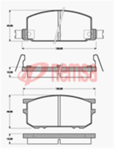 FRONT DISC BRAKE PADS - SUBARU LEONE 80-84 DB219 E 010912