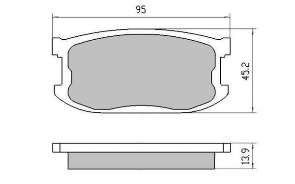 FRONT DISC BRAKE PADS - MAZDA 323 BD , BF 80-89 DB241XP