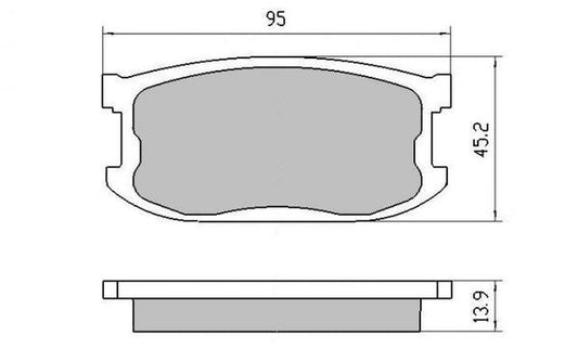 FRONT DISC BRAKE PADS - MAZDA 323 BD , BF 80-89 DB241XP
