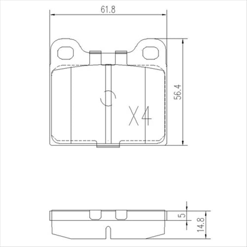 FRONT BRAKE PADS SET ALFA PORSCHE DB2F