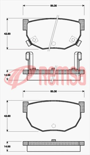 Remsa DB325 E REAR DISC BRAKE PADS - NISSAN SILVIA 93-02