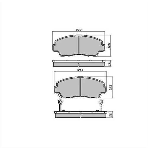 FRONT BRAKE PADS MAZDA B2000 COURIER DB409F