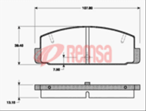 Remsa REAR DISC BRAKE PADS - MAZDA RX7 FD 86-99 DB417 UC