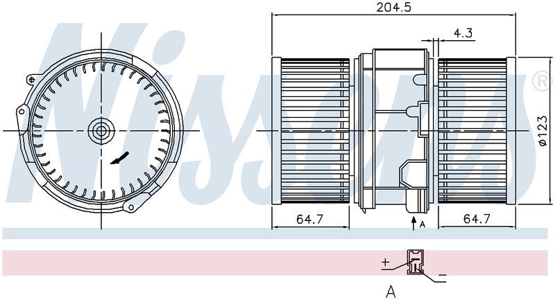Nissens ELECTRIC BLOWER MOTOR RENAULT FLUENCE X38, MEGANE III X32 EM4377