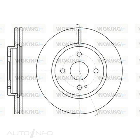BRAKE DISC F MAZDA 258mm PCD: 100 D61266.10