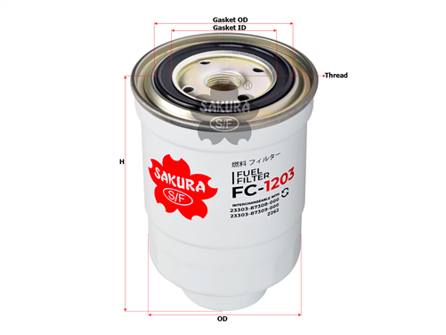 Sakura FUEL FILTER FITS Z262 WZ262 WZ262NM 0986AF6007 FC-1203